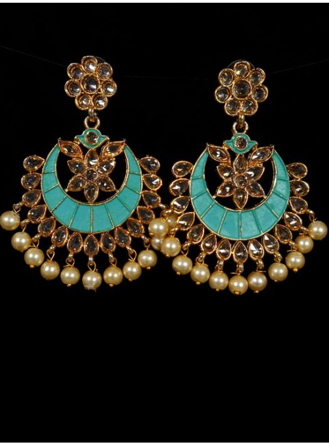 Reverse Ad Earrings With Meenakari Work